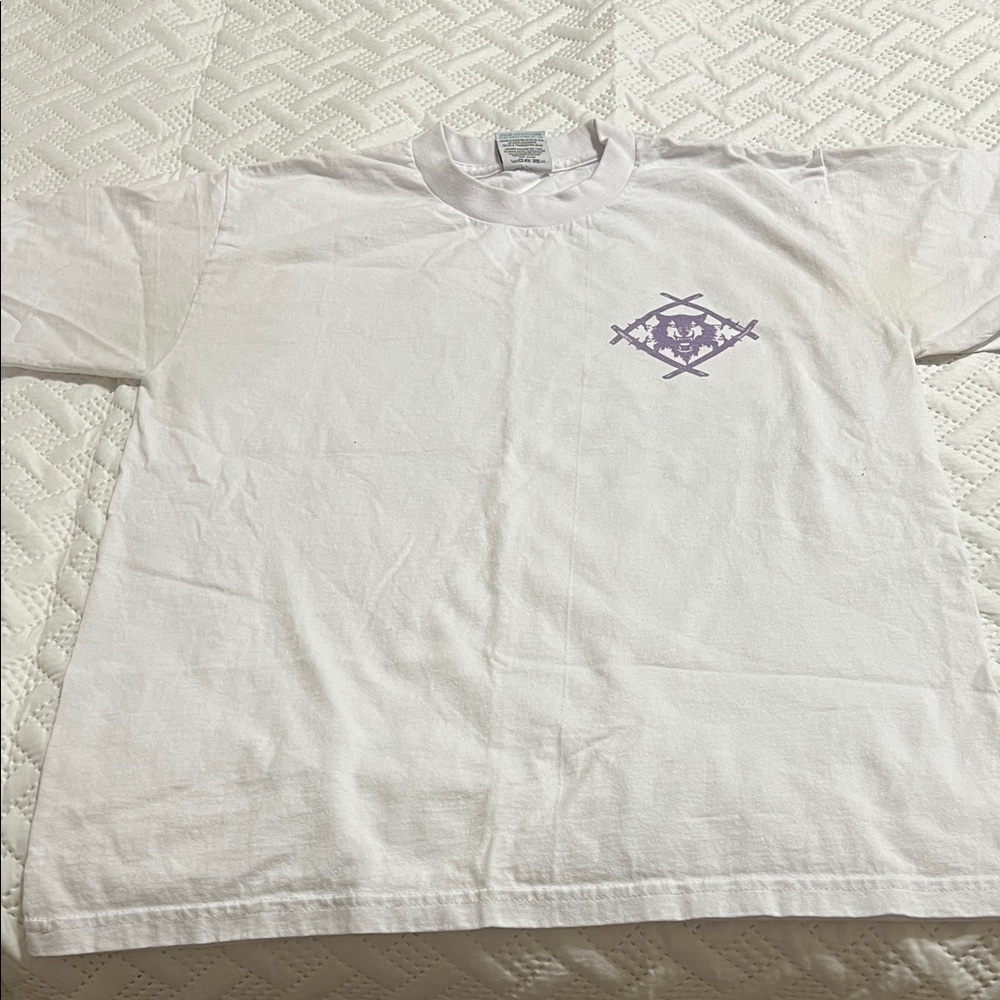 White and Purple Graphic Tee